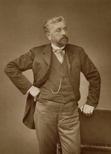 Alexandre Gustave Eiffel (1832-1923), fransk ingenjör, porträttfotografi (sepia)